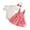 ZF Watermelon Red, variant on Girls Spring Outfits Ribbed Romper Short Sleeve Top And Bowknot Plaid Suspender Skirts Baby Boy Clothes Pink 9 Months-12 Months