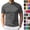 31#(Dark Gray), variant on Mens Mock Turtleneck Shirts Short Sleeve Casual Basic T-Shirts Ribbed Solid Pullover Tops (Brown,S)