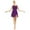 Purple, variant on Women Chiffon Lyrical Contemporary Dance Dress High Low Ballet Dance Leotard