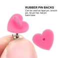 thumbnail image 3 of MasteelfCA 100 Pcs Rubber Pin Backs Heart Brooch Buckle Brooch DIY Accessory, 3 of 9