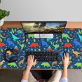 thumbnail image 4 of Long Mouse Pads for Desk,DarkBlue Dinosaurs Pattern Desk Mats on Top Of Desks, Desk Mouse Pad Extra Large with 3mm Non-Slip Base and Stitched Edge for Gaming,Office,Work,Home 47.3"x23.6", 4 of 6