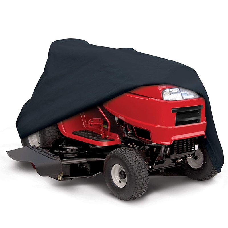Lawn Mower Cover 18 Oz Waterproof 100% Weather Resistant Grass Mower Cover with Air Pocket and Drawstrap with Snug Fit 40 W x 20 W x 44 H, Black Customize Cover with Any Size 