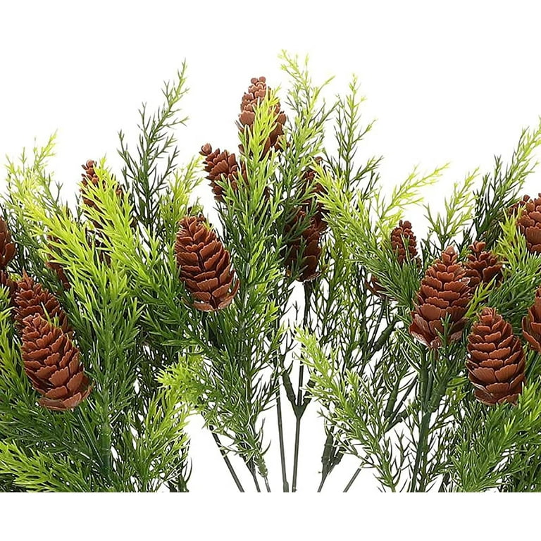 Pine winter vase filler, Christmas greenery arrangement realistic