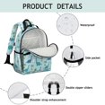 thumbnail image 4 of LightBlue Dinosaurs Eggs Palms Pattern Cute School Backpack Bag for School with Padded Back and Adjustable Shoulder Straps 15.25"x11.5"x5.25", 4 of 5