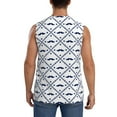 thumbnail image 4 of Goofa Hipster Mustache Printed Men's Sleeveless T-Shirt - Athletic Gym Workout Tank Top for Men - Moisture-Wicking, UPF 30+ Quick-Dry Muscle Tee-Small, 4 of 8