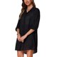 thumbnail image 4 of BLUSA CASUAL DE MANGA LARGA CON CUELLO CAÍDO Y BOTONES PARA MUJERES INSPIRE CHIC XL NEGRA SIN ARRUGAS, 4 of 5