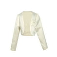 thumbnail image 1 of iEFiEL Kids Girls Long Sleeves Bolero Shrug 3D Flower Decation Shrug for Wedding Party, 1 of 6