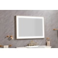 thumbnail image 5 of Sumdeal Mirror Bathroom Mirror 48"X36" Rectangular Aluminum Framed Anti-Fog LED Lighted Wall Bathroom Vanity Mirror with lights,Gold, 5 of 8