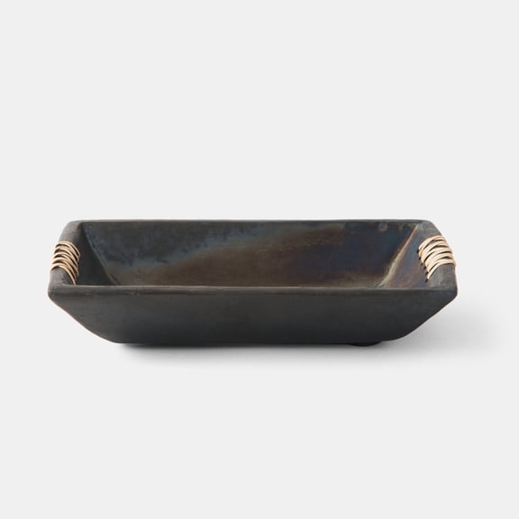 Mela Artisans Longpi Black Clay Serving Plater