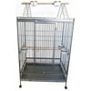 YML 1-Inch Bar Spacing Play Top Wrought Iron Parrot Cage, 40-Inch by 30-Inch In Antique Silver
