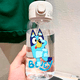 thumbnail image 5 of Taza de agua con pajita de plástico transparente para niños, botella de agua potable portátil para deportes al aire libre, regalos de animación Bluey, 400/600ml, 5 of 5