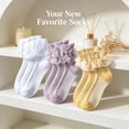 thumbnail image 7 of TELOLY 3Pairs Kids Socks,,Breathable & Sweat-Wicking Lace Socks,Lace Ruffle Socks, 7 of 7