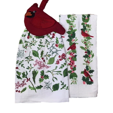 St Nicholas Square Christmas Red Cardinal Kitchen Towel ...