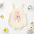 thumbnail image 2 of Tanghaowl Toddler Baby Gilrs Jumpsuit My First Easter Baby Girl Boy Outfit Sleeveless Bodysuit Rabbit Bunny Knit Strap Romper Jumpsuit Summer Clothes Fashion Baby Girl Clothes, 2 of 7