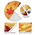thumbnail image 4 of Autumn Maple Leaves Christmas Tree Skirt Stand Mat Waterproof Floor Protection Mat for Holiday Decoration, 4 of 6