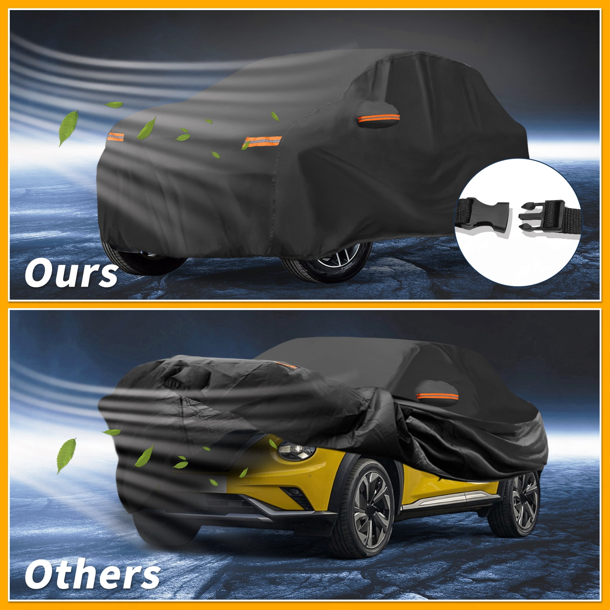 Unique Bargains UV-Resistant Car Cover Black ["for Nissan Juke 210D-PU Black"]