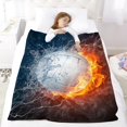 thumbnail image 4 of Cool Basketball Ball Throw Blanket Super Soft Warm Boy Bedding Bed Blankets for Couch Bedroom Sofa Office Car, All Season Cozy Flannel Plush Blanket for Girls Boys Adults, 60"X50", 4 of 6