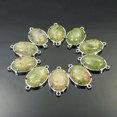 thumbnail image 5 of K-KED 10pcs Oval Natural Gemstone Beads Connector for Bracelet Necklace Making 13x18mm, 5 of 9