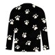 thumbnail image 5 of Ceisia Men's Colorful Glitter Paw Print T-Shirt | Slim Long-Sleeve Crewneck Casual Top Gift, 5 of 5