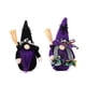 thumbnail image 4 of Gnomo De Halloween Con Escoba Y Sombrero Negro Mago Enano Muñeca Sin Rostro Para Estantería De Sala De Estar Scienceny HA046661-02, 4 of 6