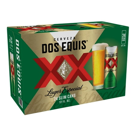 Dos Equis Mexican Import Lager Beer, 24 pack, 12 fl oz Cans, 4.2% ABV