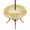 Yellow, variant on Round Outdoor Tablecloth with Umbrella Hole and Zipper, Cream Palm Leaves Coastal Tablecloth with Elastic Waterproof, Summer Tropical Botanical Boho Patio Table Covers for 36" - 44" Pool Tables