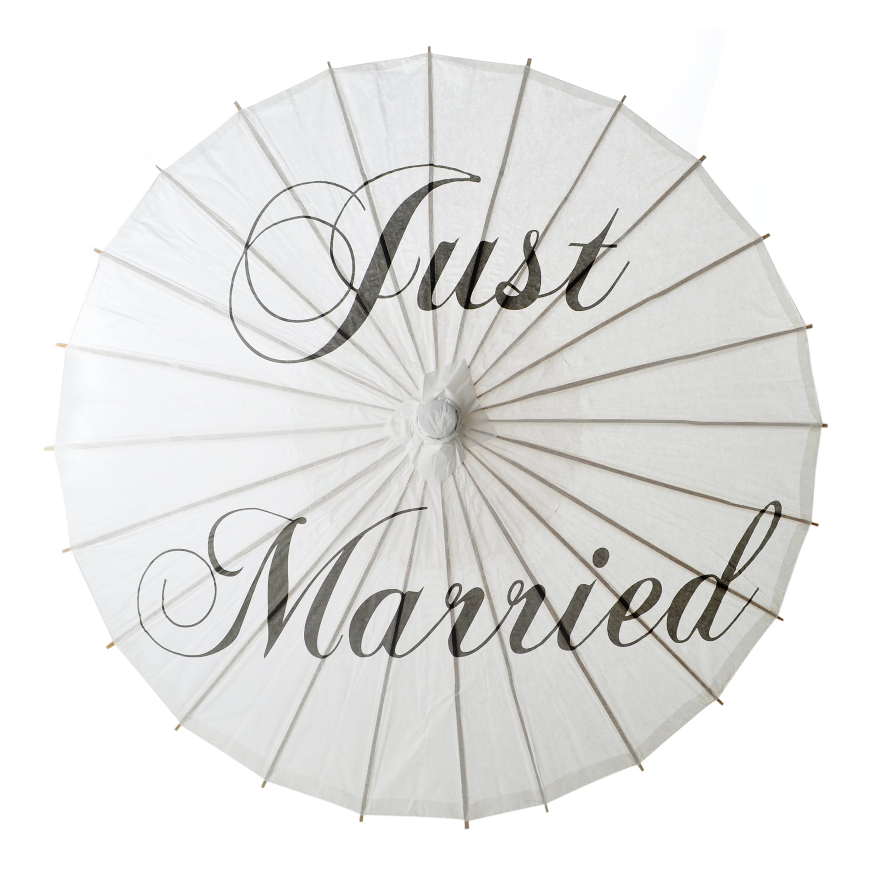 just married parasol umbrellas