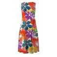 thumbnail image 4 of Leutsin Robe Longue Sans Manches pour Femmes Col Rond Imprimé avec Poche Grande Taille Robe Ample, 4 of 5
