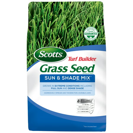 Scotts Turf Builder Grass Seed Sun & Shade Mix, 3 lbs, Seeds up to 1,200 sq. (Best Seeds For Preppers)