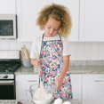 thumbnail image 4 of Pioneer Flower Floral Print Pattern Kids Aprons for Girls and Boys,Adjustable Neck Strap Toddler Aprons for Kids Cooking Baking, 4 of 7