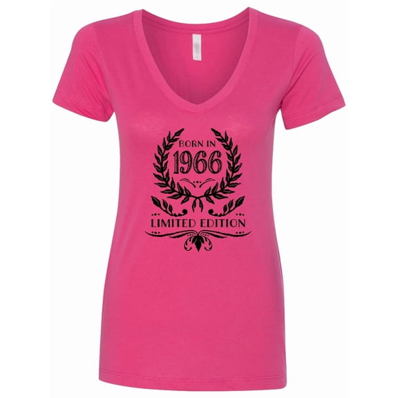 Inktastic Born in 1966 Limited Edition Women's V-Neck T-Shirt