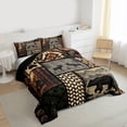 thumbnail image 3 of Castle Fairy Bear Deers Wildlife Full Size Comforter Sets,Vintage Plaid Bedding Sets, 3 of 8