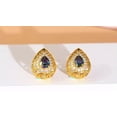 thumbnail image 3 of Mystical Topaz Rainbow Drop Earrings Stud CZ Women Silver Plated Fashion Jewelry, 3 of 9