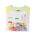 thumbnail image 2 of Sesame Street Baby and Toddler Girls Tops, Pants and Shorts, 4-Piece Cotton Pajama Set, Sizes 9M-24M, 2 of 4