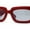 Red Black, variant on Womens Simple Mod Rectangle Narrow Plastic Sunglasses All Black