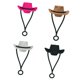 thumbnail image 3 of 4 fundas para beber con forma de sombrero de vaquera, creativas, para pajitas de 6 a 10 mm, resistentes a salpicaduras. Color mezclado, 3 of 9