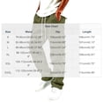 thumbnail image 3 of Mens Cargo Sweatpants with Multiple Pockets Casual Elastic Waist Drawstring Relaxed Fit Fashion Wide Leg Joggers Army Green L, 3 of 7