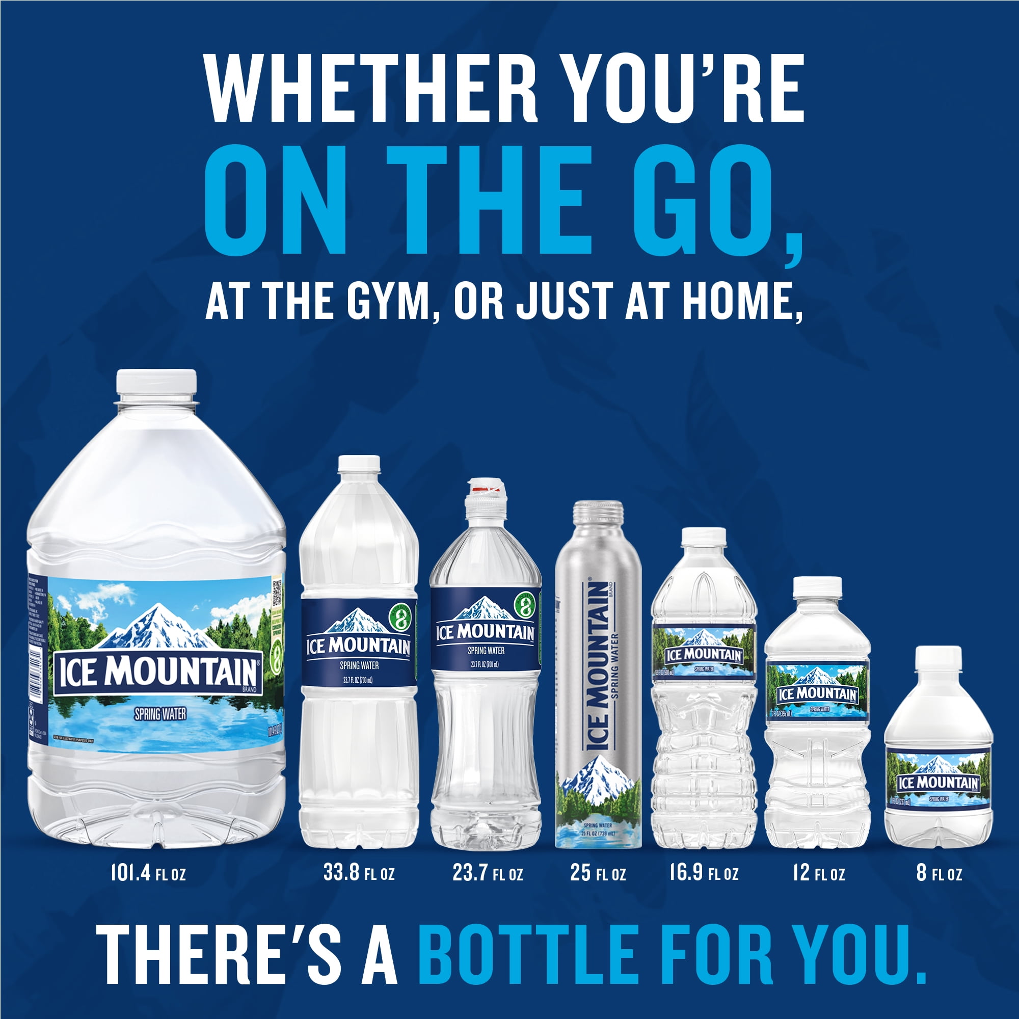(6 pack) Ice Mountain Spring Water, 1 gal, Single Plastic Jug