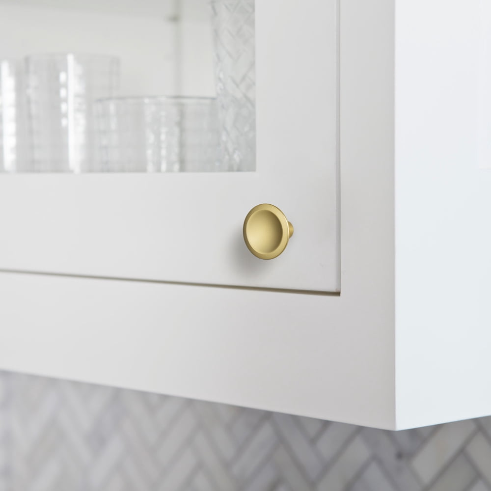 Goo-Ki 12 Pack Champagne Bronze Cabinet Drawer Knobs, Zinc Alloy Cabinet Handles 1''Diameter for Dresser,Wardrobe,Cupboard