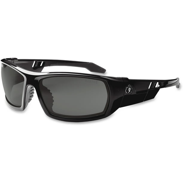 Ergodyne Skullerz Odin AntiFog Safety Sunglasses, Black Frame, Smoke Lens