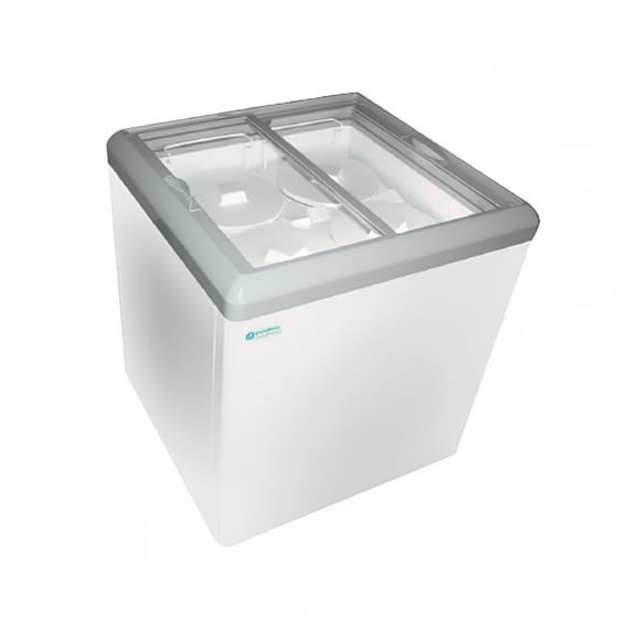 Excellence Industries HB-14HCD 51 1/2" Double Température Dipping Cabinet avec 5 Panier Capacité - Blanc, 115v