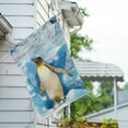 thumbnail image 3 of America Forever Winter Penguin House Flag Double Sided Vertical Decorative 28 x 40 inches for Outdoor, Yard, Porch Happy Holiday Welcome Snow Snowfall Snowflakes North Pole House Flag, 3 of 5
