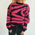 thumbnail image 6 of Itsame Pullover Sweater Women Loose Crew Neck Sweaters Long Sleeve Sweatertop Hot Pink Size L, 6 of 6