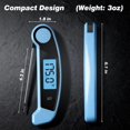 thumbnail image 5 of Meat Thermometer Digital Waterproof Instant Read Thermometer for Cooking ?/? Convertible, Food Thermometer with Backlight, Cooking Thermometer for Kitchen Auto-Rotating Display Blue, 5 of 5