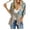 Light Blue, variant on Helii Women's 3/4 Sleeve Cardigan – Lightweight Patchwork Print Kimono Cardigan, Tie Front Open Front Cover Up for Women, Loose Fit Boho Beach Cover Up for Summer Vacation Blue,L