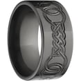 thumbnail image 3 of 10mm Flat Black Zirconium Ring with a Milled Celtic Design, 3 of 3