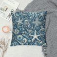 thumbnail image 2 of COMIO Nautical Coastal Pillow Covers Beach Ocean Themed Decorative Lumbar Bed Pillow Cases Starfish Seashell Throw Pillows Home Decor for Living Room Bedroom Bed Cushion Outdoor, 2 of 5