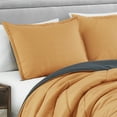 thumbnail image 2 of ESCA Honey Yellow Bedspread with 2 Pillow Shams - King Size, 3-Piece Mustard Yellow Lightweight Quilt Set, 2 of 5