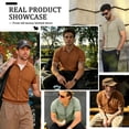 thumbnail image 3 of FEDTOSING Mens Old Money Knitted Shirts Short Sleeve Cardigan Button Down Polo, 3 of 6