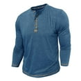thumbnail image 6 of Mens Big & Tall T-Shirts, Henley Shirts for Men Fall Casual Loose Fit Solid Color Button Up Long Sleeve Tshirts M-3XL, 6 of 6